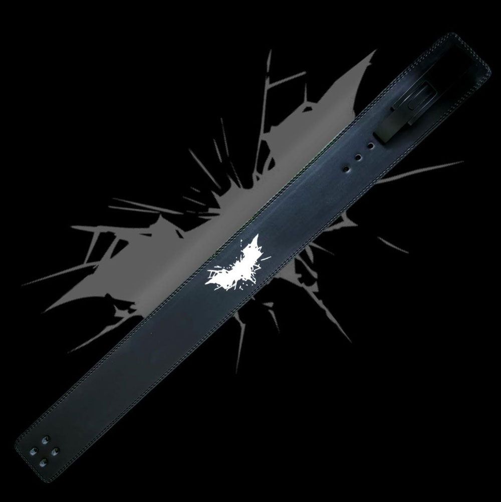 Batman Lifting Belt with White Batman Logo In the Middle of the Belt