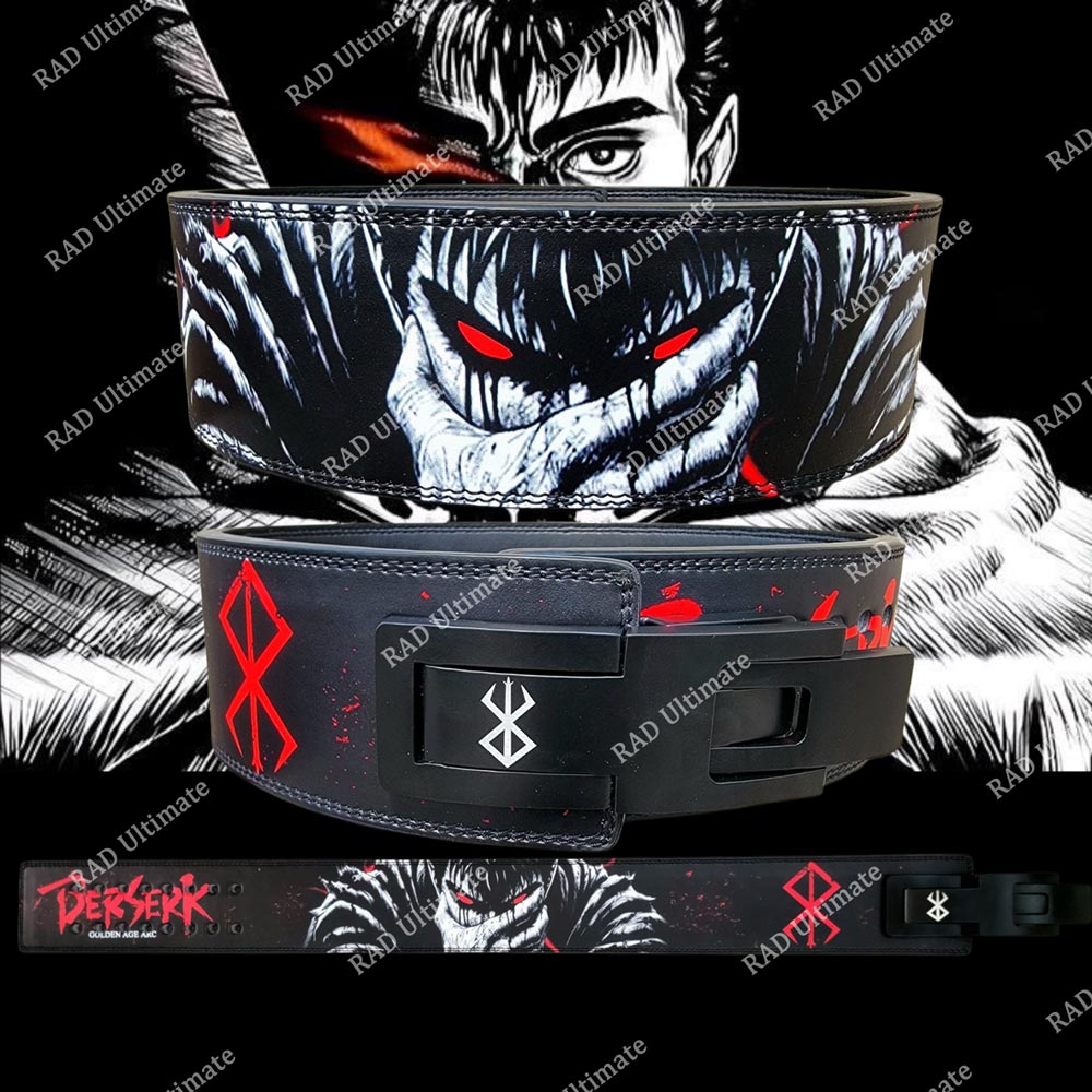 Berserk Anime Weightlifting Belt – Premium Support & Style Red Berserk Anime Weightlifting Belt / L (34-38