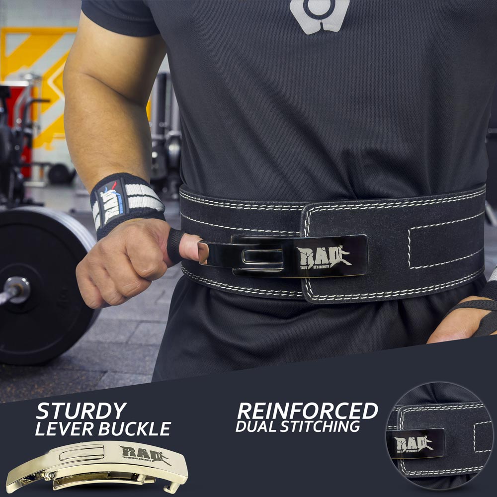 Black Lever Weight Lifting Belts 10mm
