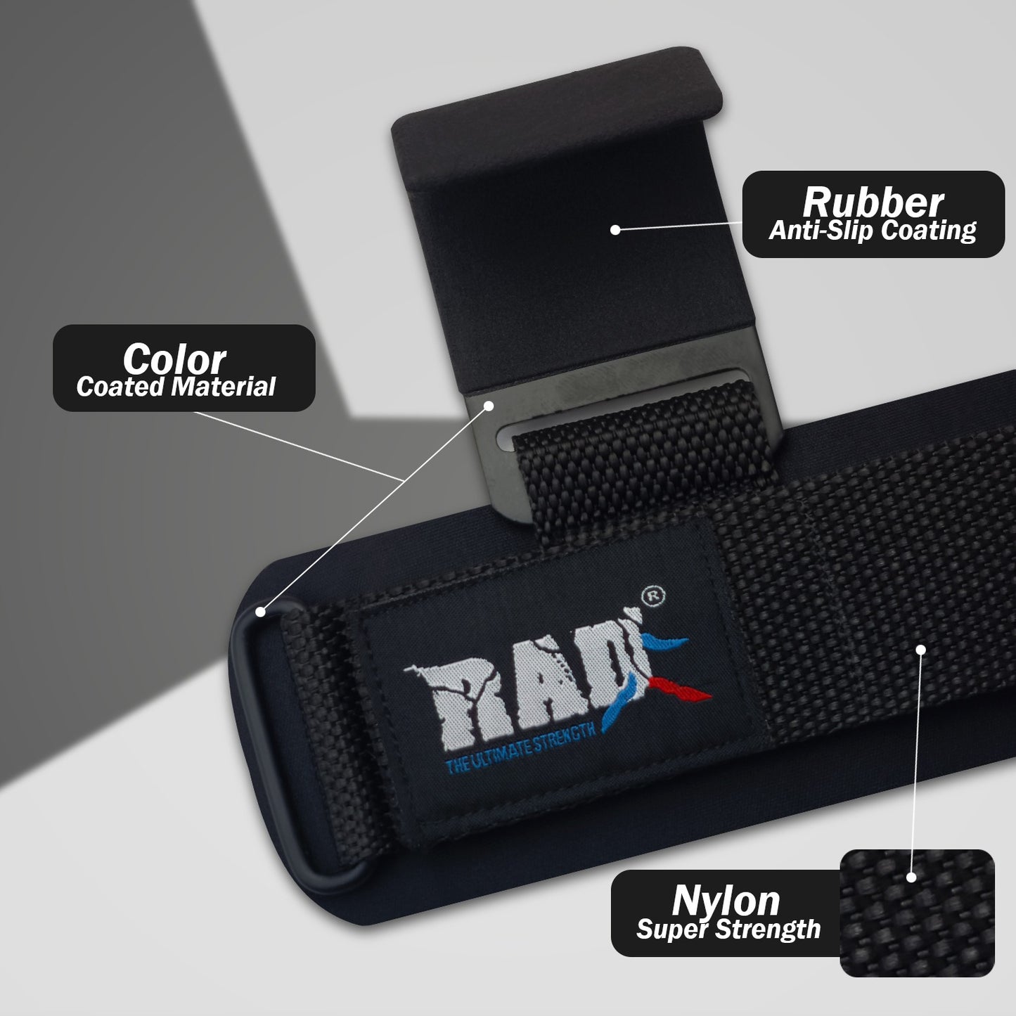 RAD Heavy Duty Weightlifting Hooks Wrist Support