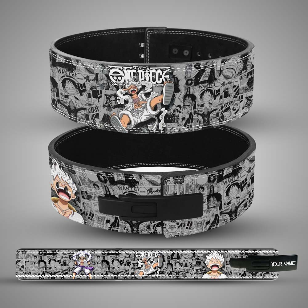 One Piece Luffy Weightlifting Belt – Anime Gym Belt Luffy Weightlifting Belt / M (30-35