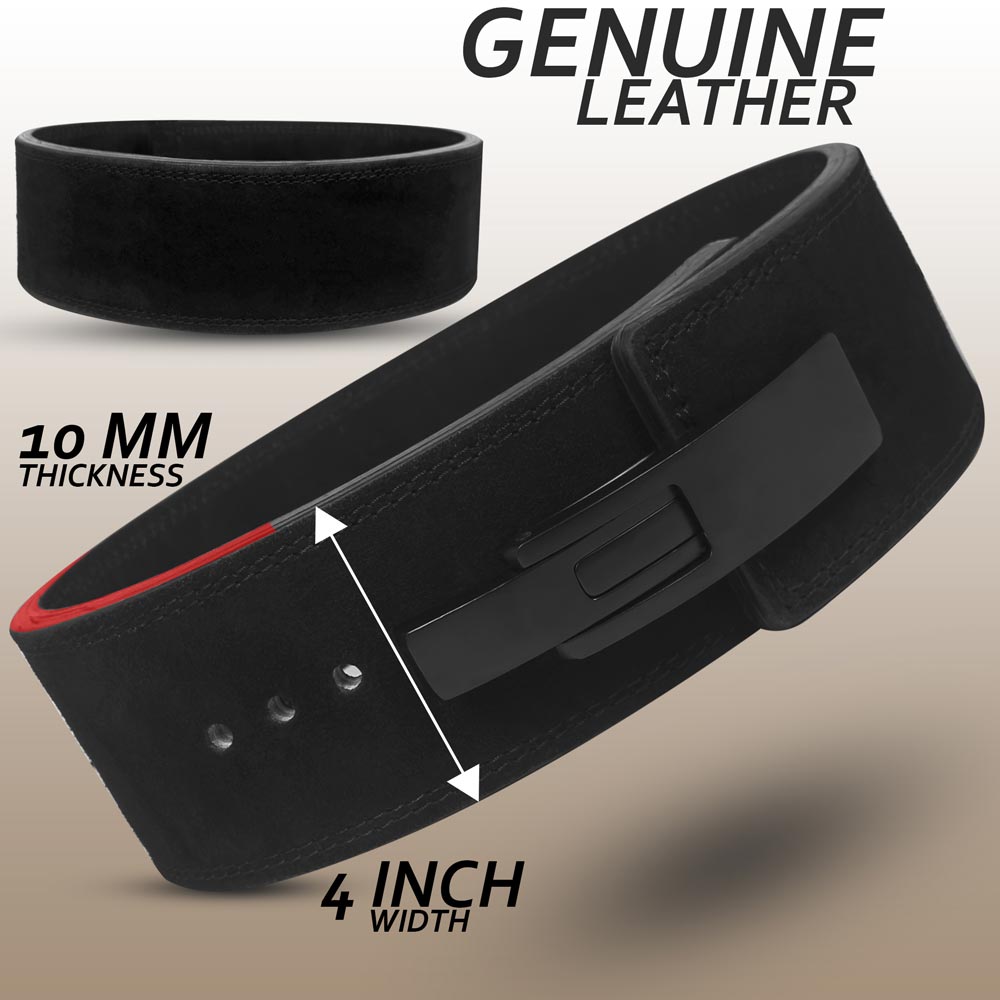 Jet Black Lever Lifting Belt
