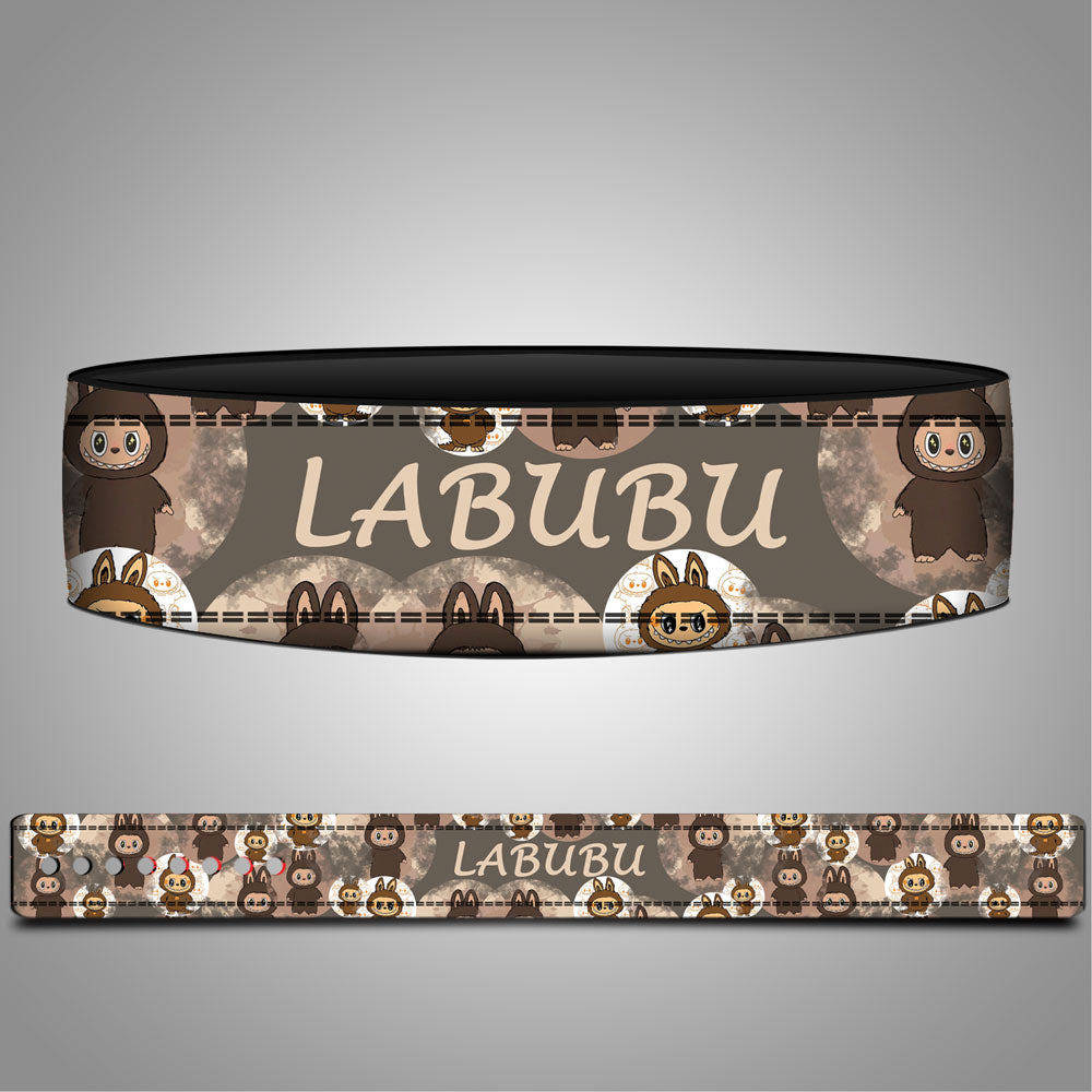 Weightlifting Belt with 'LABUBU' branding on a gray background