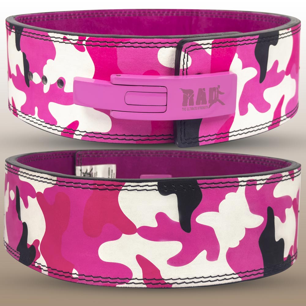 Pink Camo Weightlifting Belt