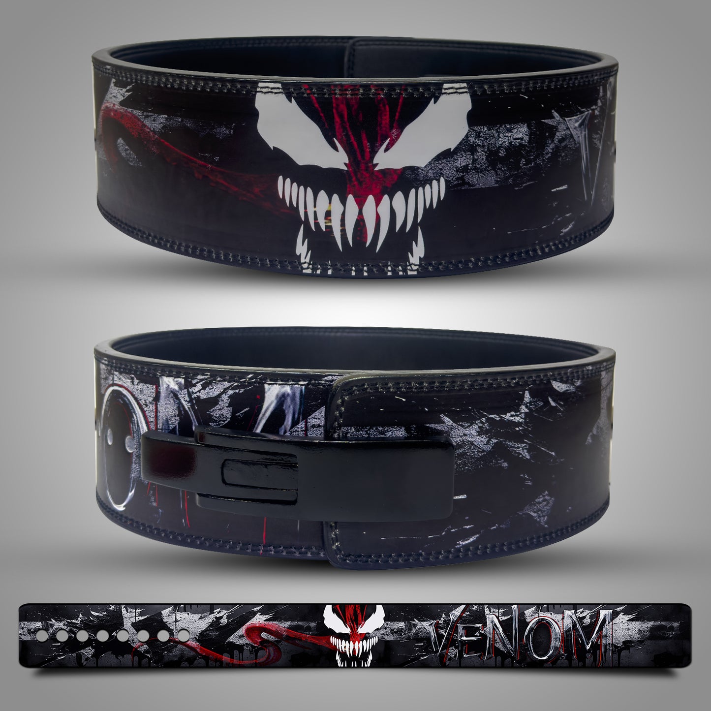 Custom Anime Weight Lifting Belt - Premium Leather Lever Closure