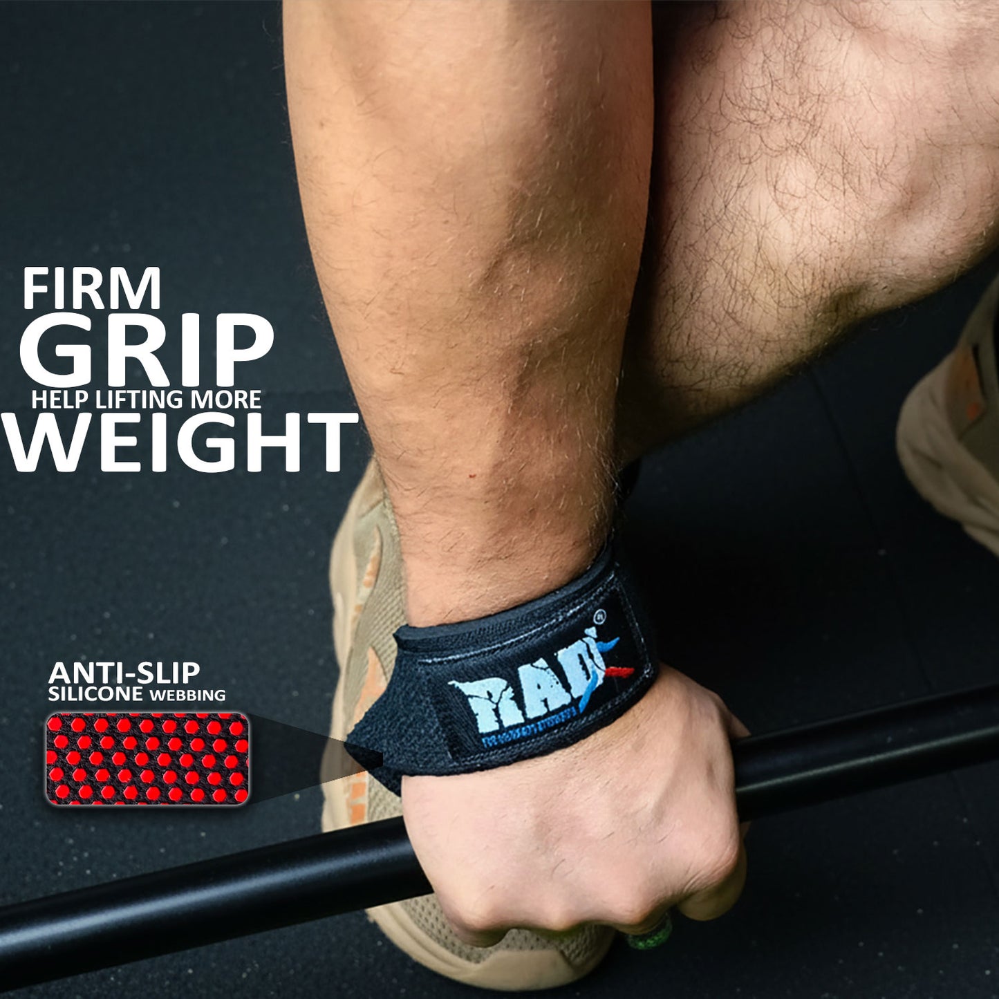 RAD Super Grip Lifting Straps – Maximum Hold, Maximum Strength