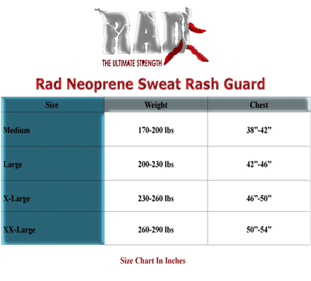 rash guard Size Chart