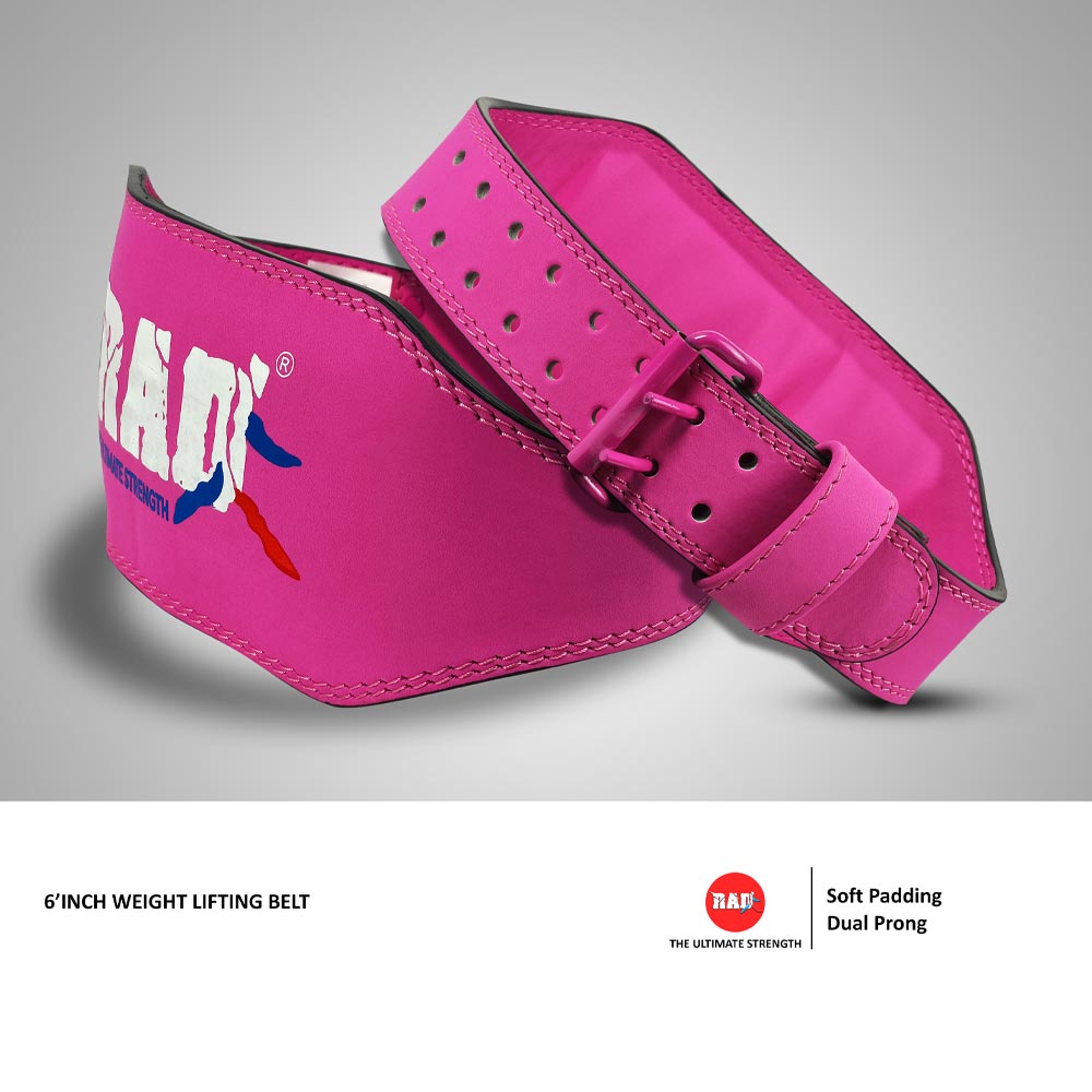 6inch Pink Weight lifting belt 