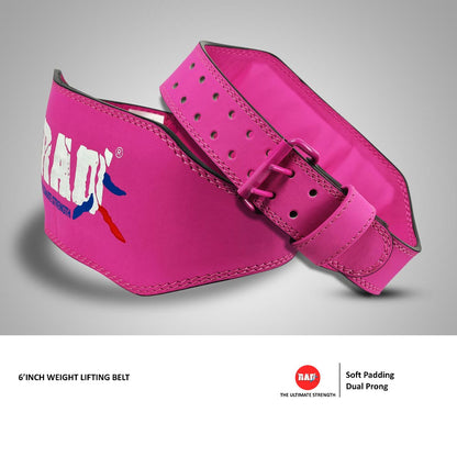 6inch Pink Weight lifting belt 