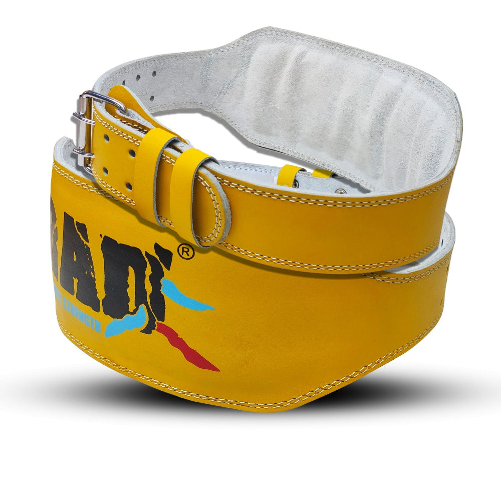 6inch Yellow WeightLifting Belt