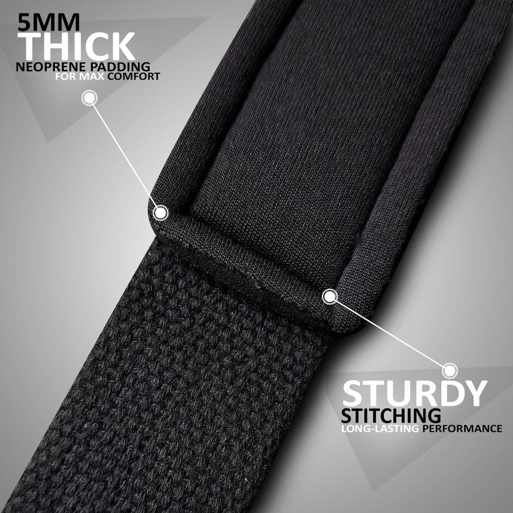 Black Lifting Straps – Heavy Duty Wrist Support for Weightlifting, Deadlifts & Strength Training