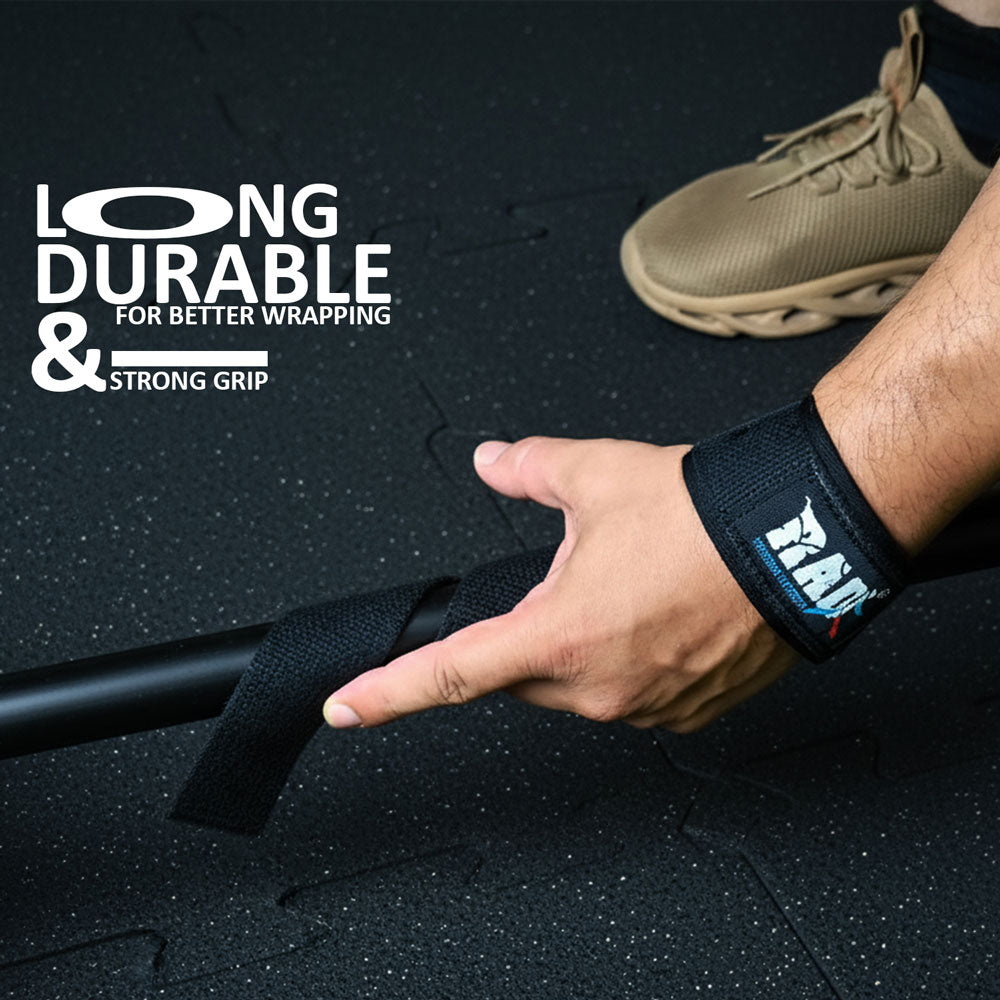 Black Lifting Straps – Heavy Duty Wrist Support for Weightlifting, Deadlifts & Strength Training