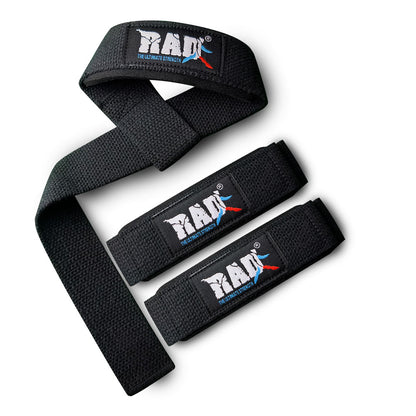 Black Lifting Straps – Heavy Duty Wrist Support for Weightlifting, Deadlifts & Strength Training