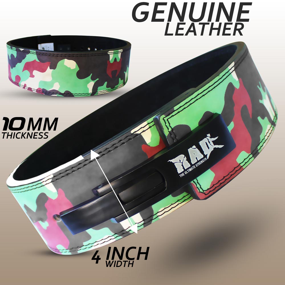 Green Camo Weight Lifting Belt