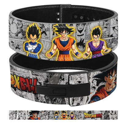 Dragon Ball weightlifting belt. Featuring Goku, Vegeta, and Gohan.