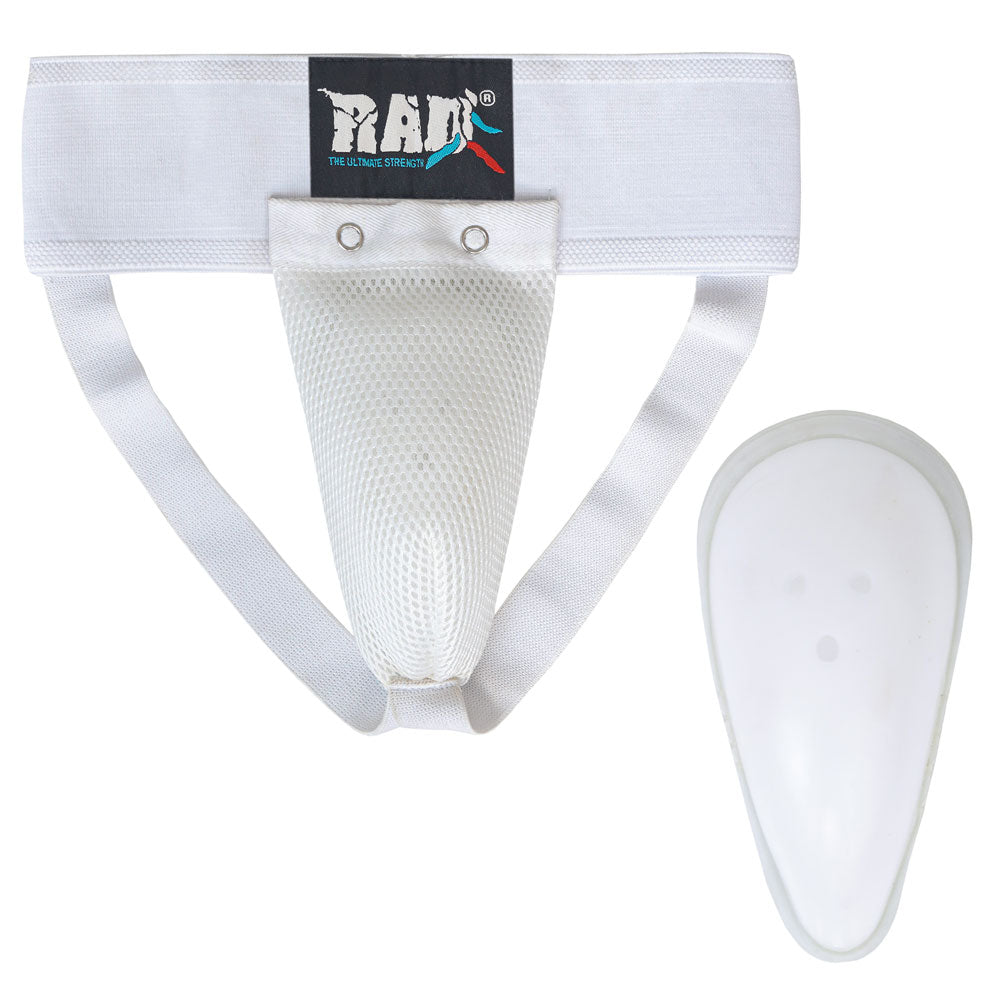 White Groin Guard With Safety Protection