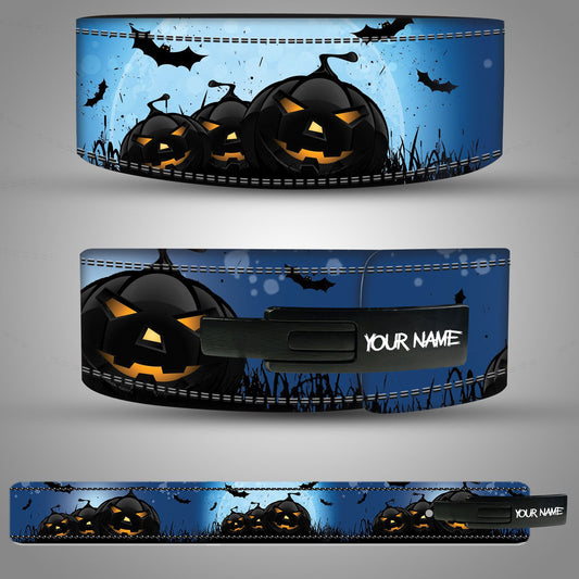 Halloween Black Pumpkin Weightlifting Belt