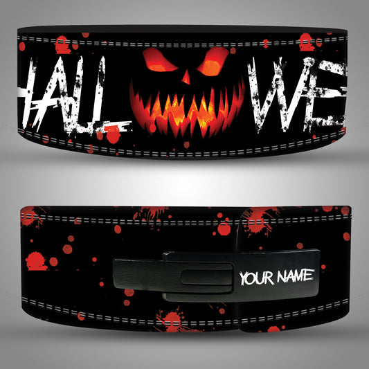 Halloween-themed product with a jack-o'-lantern face and 'HALLOWEEN' text on a black background.