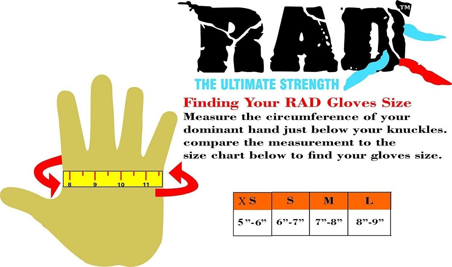 Ladies Gloevs Size Chart