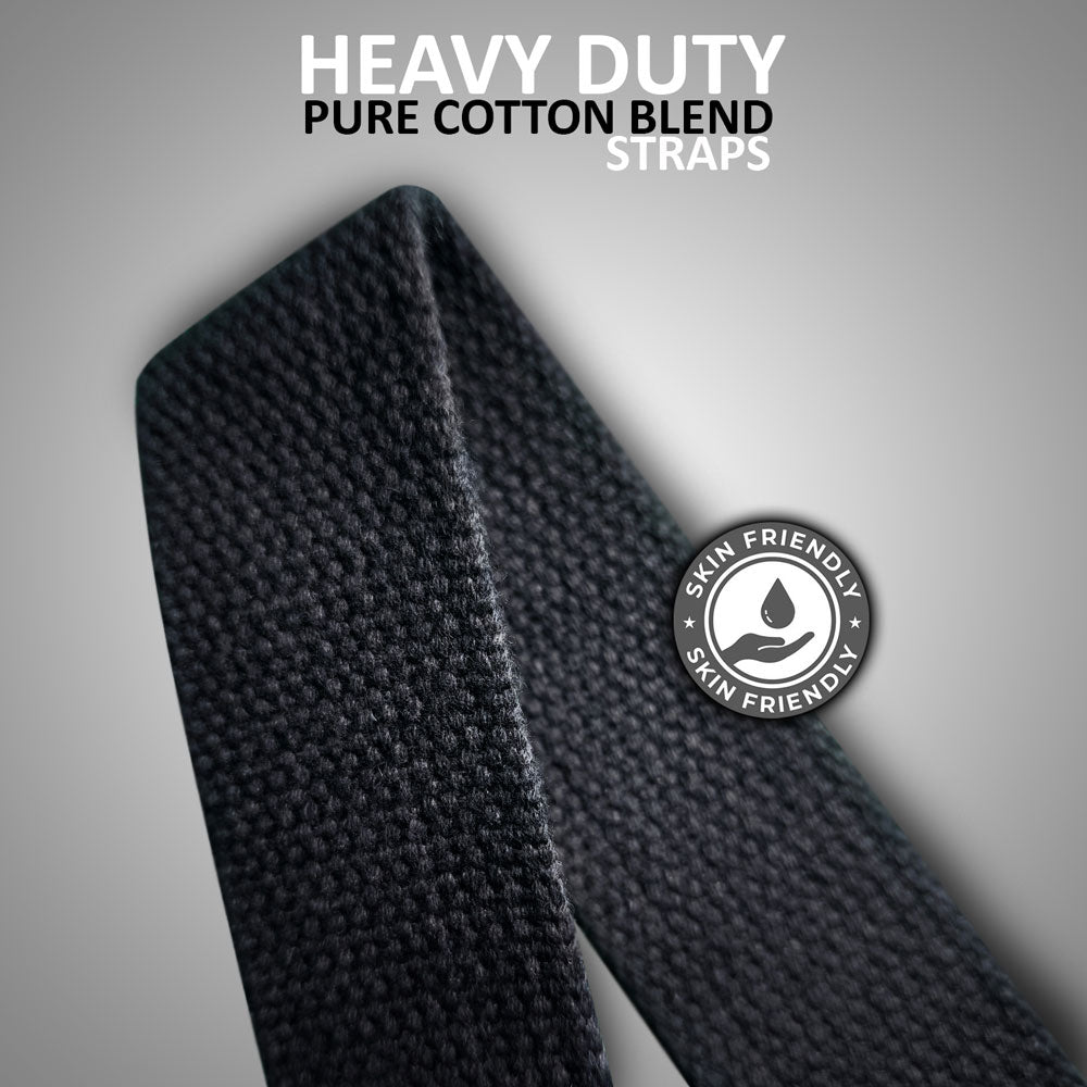 Black Lifting Straps – Heavy Duty Wrist Support for Weightlifting, Deadlifts & Strength Training