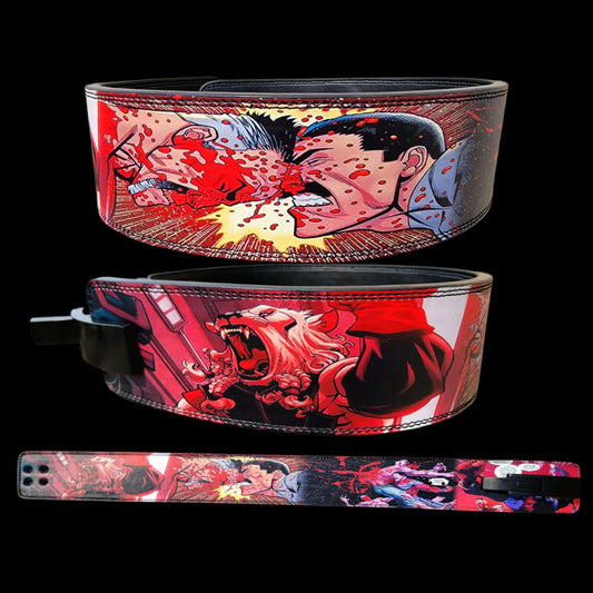 Invincible weightlifting belt – Omni-Man vs. Mark fight scene leather powerlifting belt