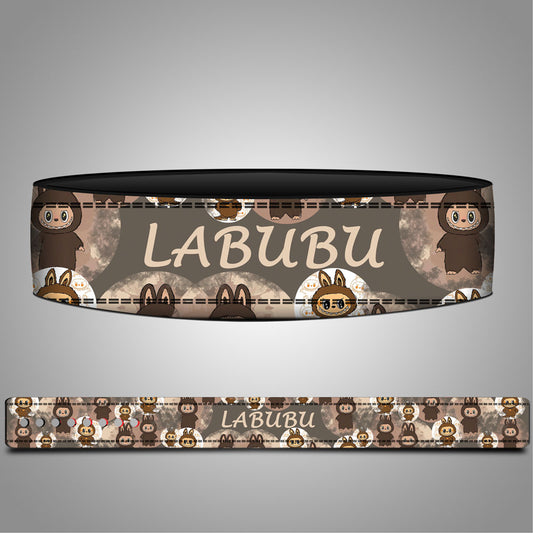 Weightlifting Belt with 'LABUBU' branding on a gray background