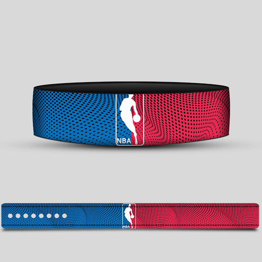 NBA red and blue gym belt – basketball weightlifting belt with official NBA logo