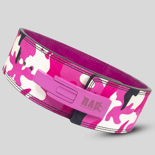 Pink Camo Weightlifting belt