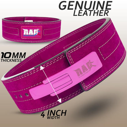 Pink Weight lifting Lever Belt