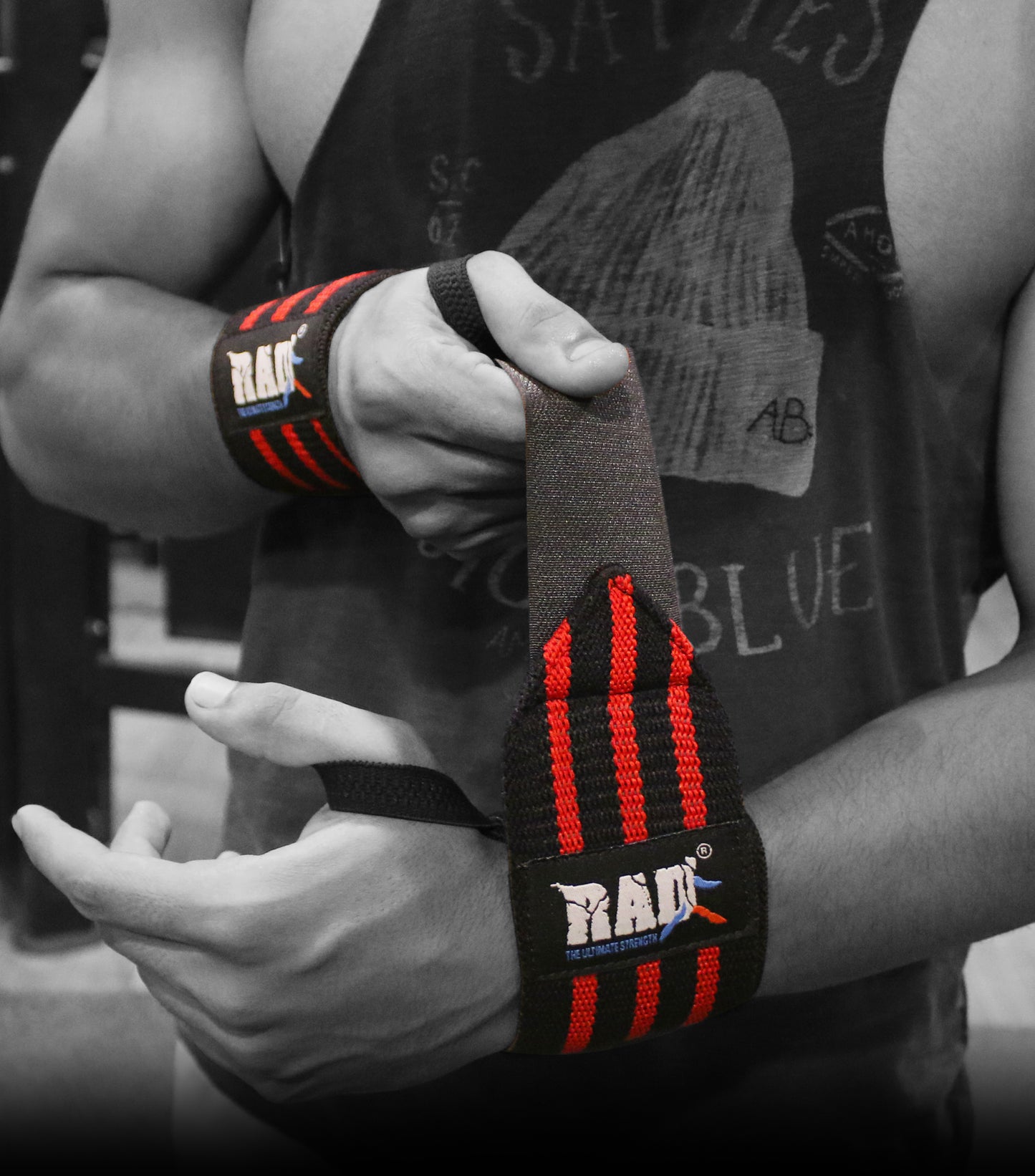 RAD Weight Lifting Training Wraps Wrist Support Gym Fitness 12" Bandage Strap