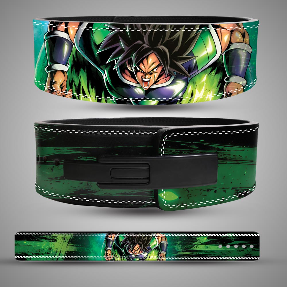 Broly green grunge weightlifting belt