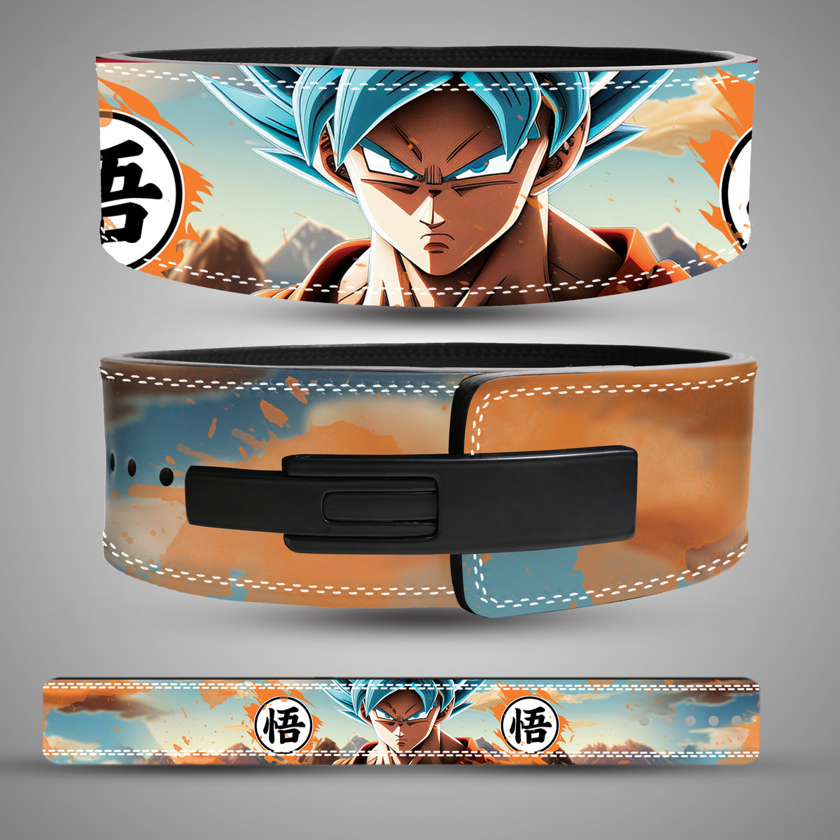 Goku Super Saiyan Blue weightlifting belt