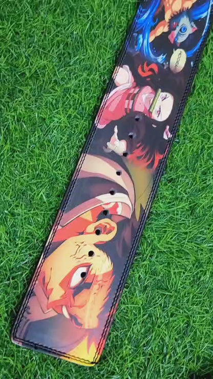 Demon Slayer Custom Weightlifting Belt – Tanjiro, Rengoku, Inosuke & Nezuko Design