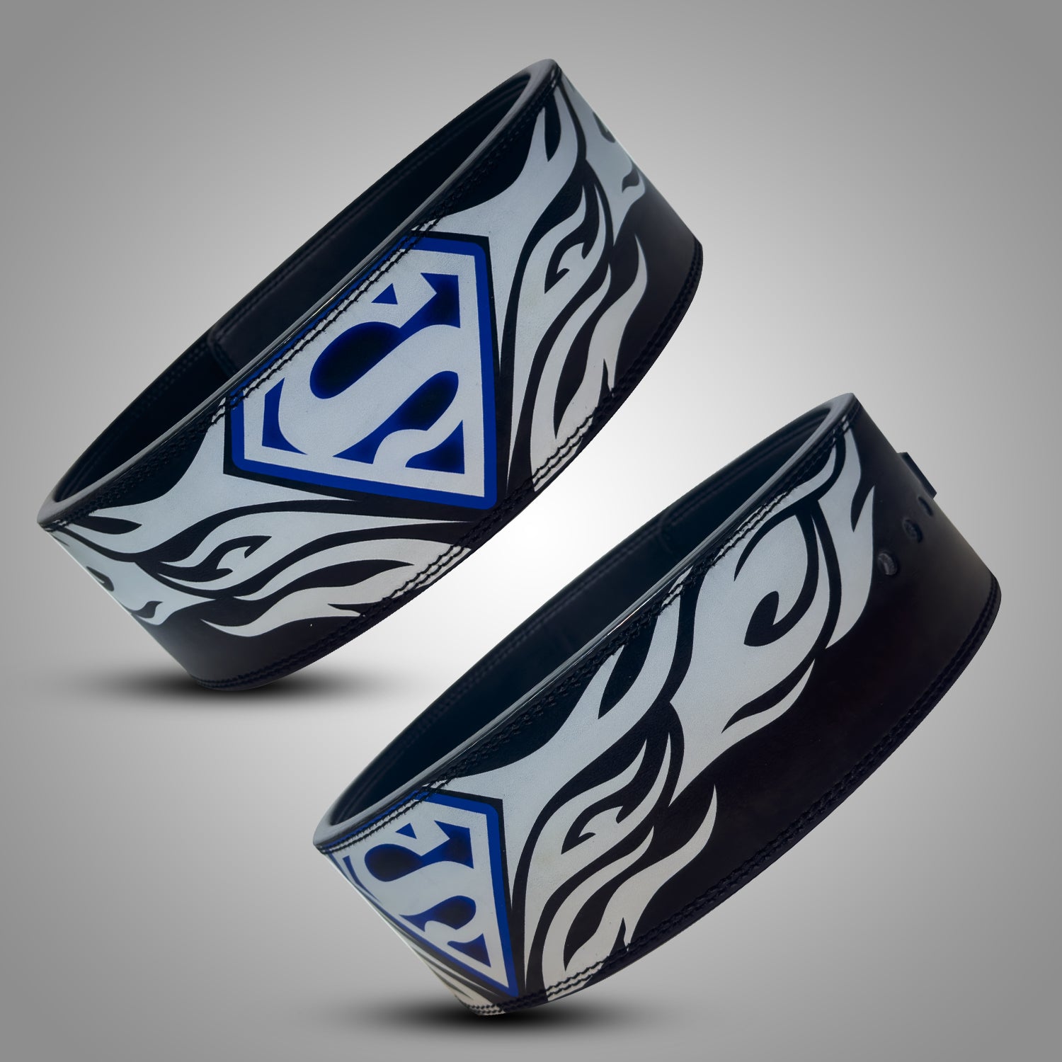 superman white lifting belt