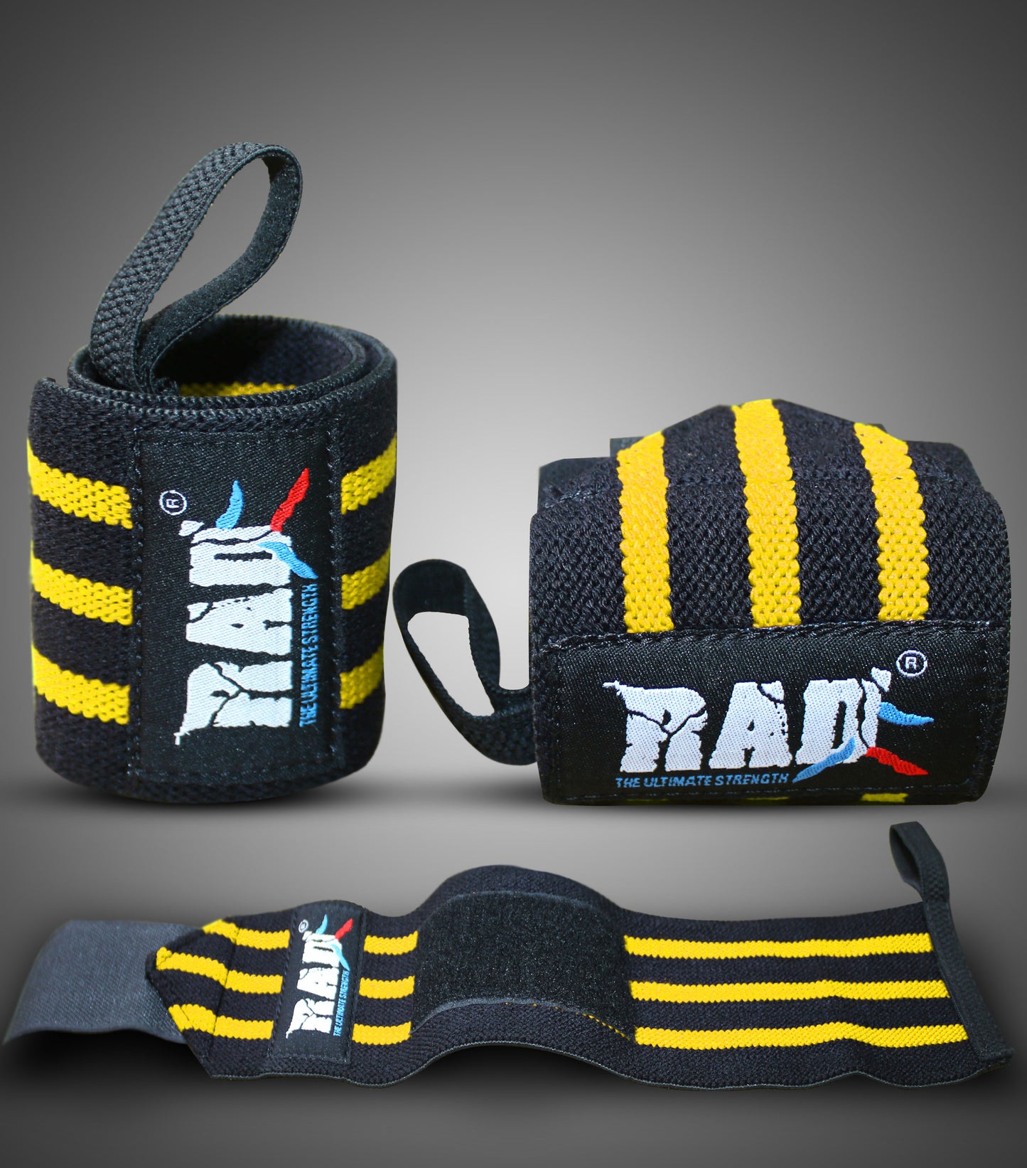 RAD Weight Lifting Training Wraps Wrist Support Gym Fitness 12" Bandage Strap