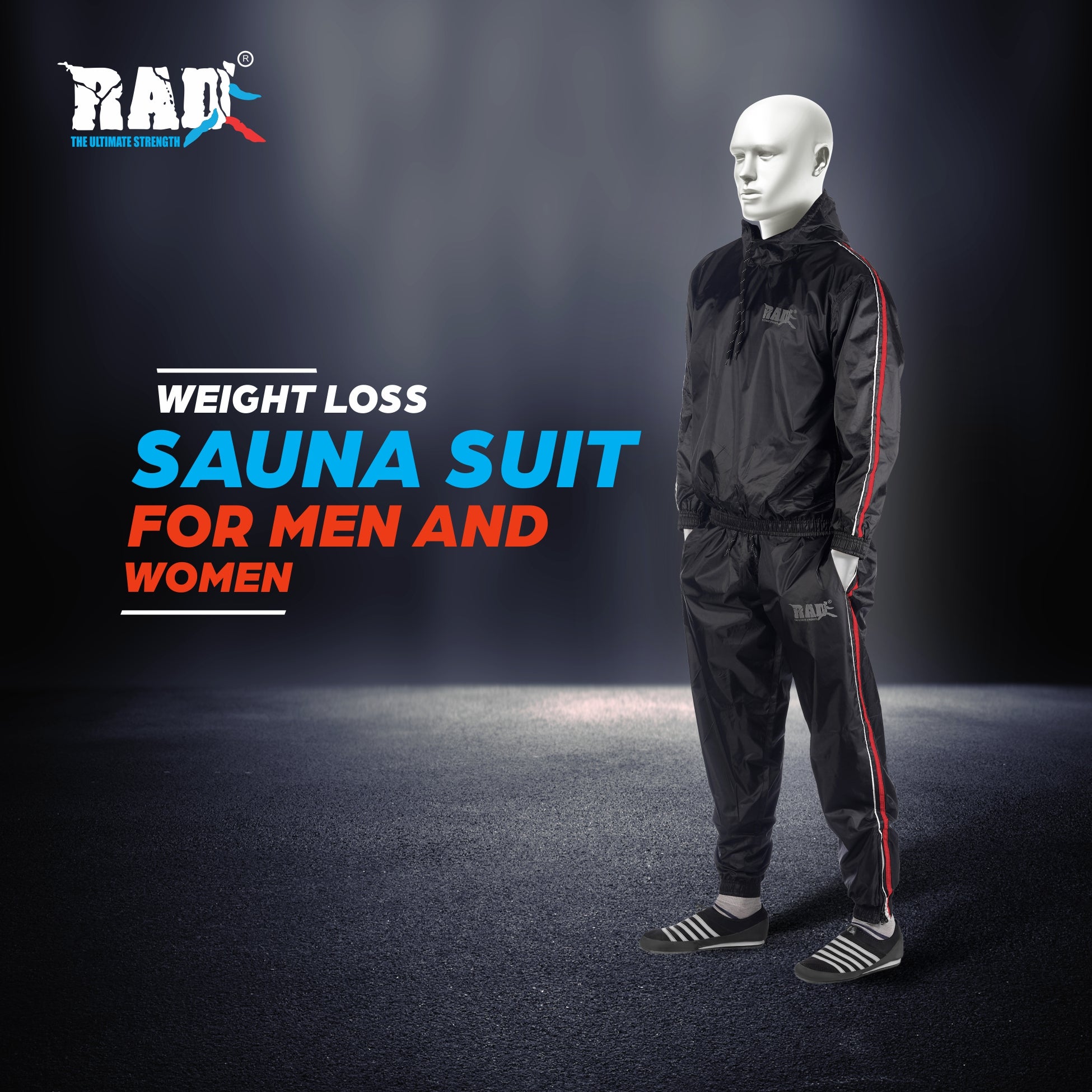 RAD Heavy Duty Sweat Suits Sauna Suits Exercise Gym Suit Weight Loss for  Men & Women with Hood