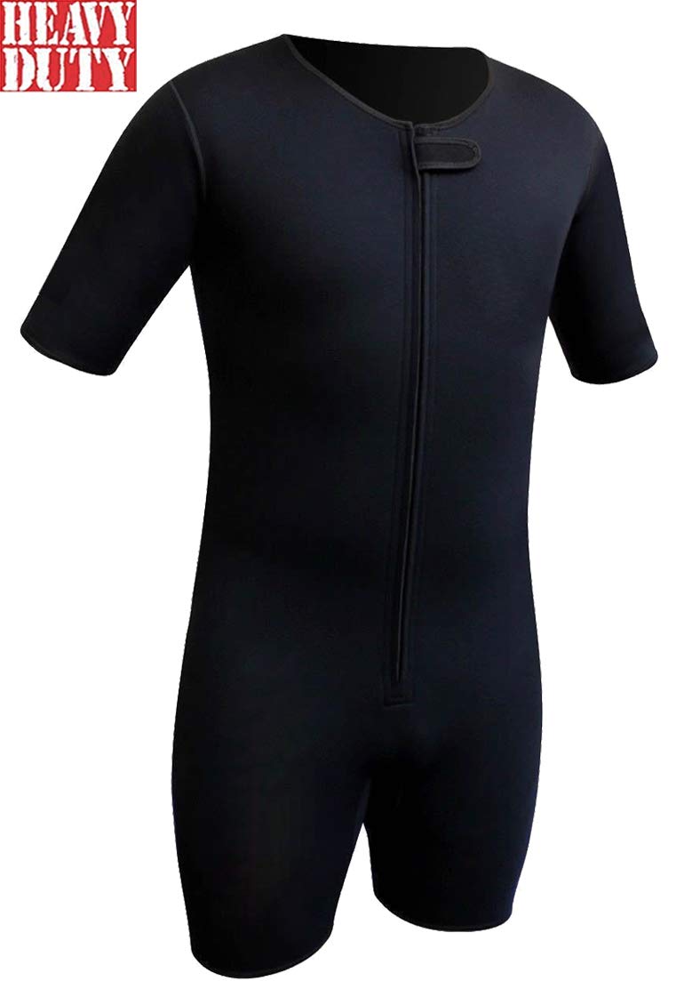 Jet Black Neoprene Sweat Suit 
