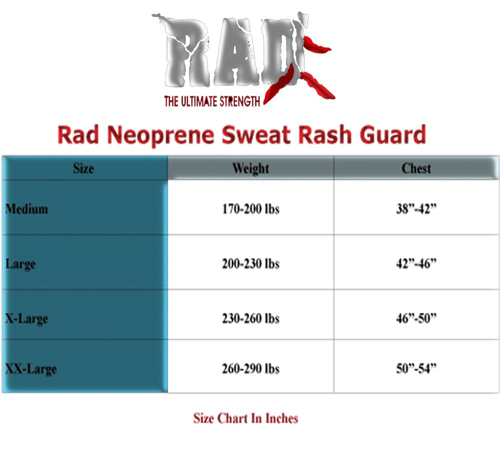  rash guard Size Chart