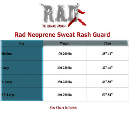  rash guard Size Chart