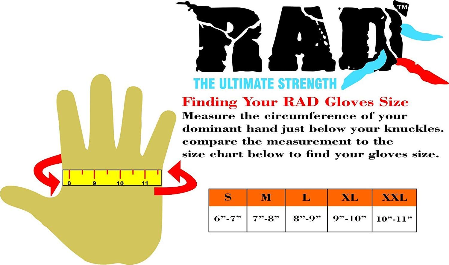 long Wrist Gloves Size Chart